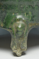 A HAN DYNASTY GREEN GLAZED POTTERY MODEL OF A GRANARY