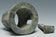TWO HAN DYNASTY BRONZE CHARIOT FITTINGS