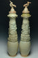 A PAIR OF SONG DYNASTY QINGBAI FUNERARY VASES AND COVERS