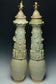 A PAIR OF SONG DYNASTY QINGBAI FUNERARY VASES AND COVERS