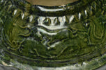 A HAN DYNASTY GREEN GLAZED DING AND COVER