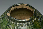 A HAN DYNASTY GREEN GLAZED DING AND COVER