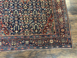 1920S ANTIQUE PERSIAN SAROUK RUG 4X7 - MIDNIGHT BLUE, RED, CREAM - FARAHAN