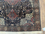 1880S ANTIQUE PERSIAN SAROUK FARAHAN RUG 4X7 - BLACK, RED, CAMEL HAIR COLOR - RARE, HIGHLY COLLECTIBLE