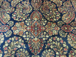 1920S ANTIQUE PERSIAN SAROUK RUG 4X6, NAVY BLUE - DARK BLUE, DARK RED - WOOL