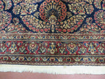 1920S ANTIQUE PERSIAN SAROUK RUG 4X6, NAVY BLUE - DARK BLUE, DARK RED - WOOL