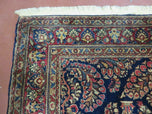 1920S ANTIQUE PERSIAN SAROUK RUG 4X6, NAVY BLUE - DARK BLUE, DARK RED - WOOL
