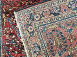 1920S ANTIQUE PERSIAN SAROUK RUG, RED, ALLOVER FLORAL PATTERN, HAND-KNOTTED, WOOL, 3'4" X 4'10"