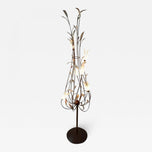 MID CENTURY, ITALY, MURANO GLASS SWAN FLOOR LAMP, CIRCA 1970