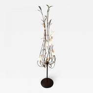 MID CENTURY, ITALY, MURANO GLASS SWAN FLOOR LAMP, CIRCA 1970