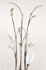 MID CENTURY, ITALY, MURANO GLASS SWAN FLOOR LAMP, CIRCA 1970