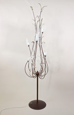 MID CENTURY, ITALY, MURANO GLASS SWAN FLOOR LAMP, CIRCA 1970