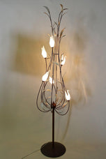 MID CENTURY, ITALY, MURANO GLASS SWAN FLOOR LAMP, CIRCA 1970