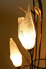 MID CENTURY, ITALY, MURANO GLASS SWAN FLOOR LAMP, CIRCA 1970