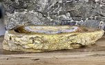 Petrified Wood Sink, Beige, Yellow, Brown Tones, Organic Modern