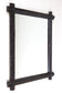 RUSTIC, TRAMP ART, WALL MIRROR, NOTCH CUT, AUSTRIA, 1880