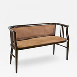 20TH CENTURY, AUSTRIA, ART NOUVEAU, BENTWOOD, BENCH, NEWLY UPHOLSTERED