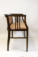 20TH CENTURY, AUSTRIA, ART NOUVEAU, BENTWOOD, BENCH, NEWLY UPHOLSTERED