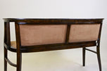 20TH CENTURY, AUSTRIA, ART NOUVEAU, BENTWOOD, BENCH, NEWLY UPHOLSTERED