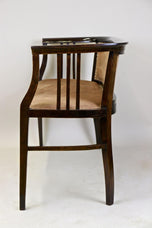 20TH CENTURY, AUSTRIA, ART NOUVEAU, BENTWOOD, BENCH, NEWLY UPHOLSTERED