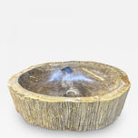 PETRIFIED WOOD SINK, GREY, BEIGE, ORGANIC MODERN, TOP QUALITY