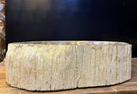 PETRIFIED WOOD SINK, GREY, BEIGE, ORGANIC MODERN, TOP QUALITY