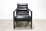 TRANSAT CHAIR, BLACK LEATHER, FRANCE, 1975