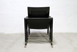 TRANSAT CHAIR, BLACK LEATHER, FRANCE, 1975