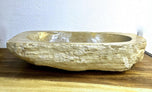 Petrified Wood Sink, Grey, Beige, Polished, Top Quality, IDN 2023