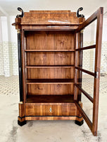 19TH CENTURY, GERMANY, EMPIRE DISPLAY CABINET, MYSTICAL FIGURES, NUTWOOD