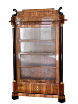 19TH CENTURY, GERMANY, EMPIRE DISPLAY CABINET, MYSTICAL FIGURES, NUTWOOD