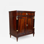 19TH CENTURY, GERMANY, MAHOGANY, EMPIRE, COMMODE, GILT CARYATIDS