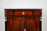 19TH CENTURY, GERMANY, MAHOGANY, EMPIRE, COMMODE, GILT CARYATIDS