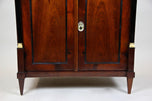 19TH CENTURY, GERMANY, MAHOGANY, EMPIRE, COMMODE, GILT CARYATIDS