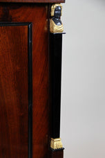 19TH CENTURY, GERMANY, MAHOGANY, EMPIRE, COMMODE, GILT CARYATIDS
