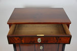 19TH CENTURY, GERMANY, MAHOGANY, EMPIRE, COMMODE, GILT CARYATIDS