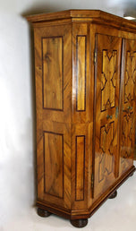 18TH CENTURY,NUTWOOD BAROQUE CABINET,AUSTRIA
