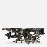 ORGANIC, MODERN, TEAK, ROOT, SIDEBOARD, CONSOLE, TABLE, HANDPAINTED