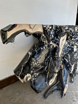 ORGANIC, MODERN, TEAK, ROOT, SIDEBOARD, CONSOLE, TABLE, HANDPAINTED