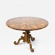 19TH CENTURY, AUSTRIA, BIEDERMEIER, NUTWOOD DINING TABLE, CENTER TABLE