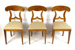 19TH CENTURY, AUSTRIA, BIEDERMEIER NUTWOOD, SHOVEL DINING CHAIRS, SET OF 6