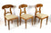 19TH CENTURY, AUSTRIA, BIEDERMEIER NUTWOOD, SHOVEL DINING CHAIRS, SET OF 6