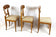 19TH CENTURY, AUSTRIA, BIEDERMEIER NUTWOOD, SHOVEL DINING CHAIRS, SET OF 6