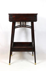 20TH CENTURY, ART NOUVEAU, BEECHWOOD PEDESTAL, FLOWER TUB, MAHOGANY, CA. 1905