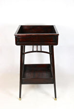 20TH CENTURY, ART NOUVEAU, BEECHWOOD PEDESTAL, FLOWER TUB, MAHOGANY, CA. 1905