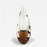 MURANO GLASS, AMBERCOLORED, BROWN, VASE, MID CENTURY, ITALY, 1960/70