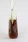 MURANO GLASS, AMBERCOLORED, BROWN, VASE, MID CENTURY, ITALY, 1960/70