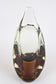 MURANO GLASS, AMBERCOLORED, BROWN, VASE, MID CENTURY, ITALY, 1960/70