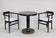 PAIR OF BLACK ARMCHAIRS, WHITE LEATHER, THONET, AUSTRIA, 1980