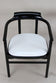 PAIR OF BLACK ARMCHAIRS, WHITE LEATHER, THONET, AUSTRIA, 1980
